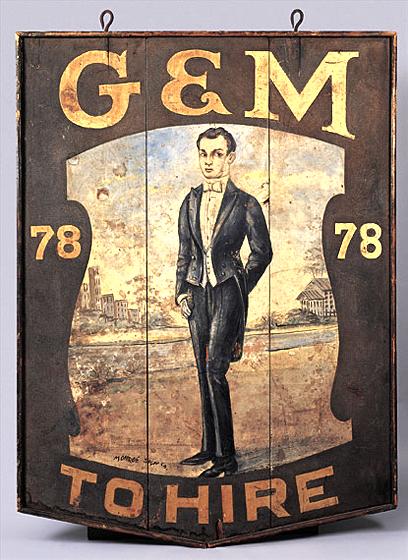 Double-Sided Tailor Rental Trade Sign