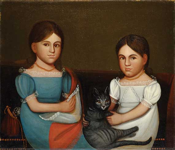 Portrait of Children with Pet Cat